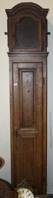 Lot 1213 - A provincial French joined oak longcase clock...