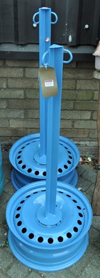 Lot 1174 - A pair of re-worked painted steel garden planters