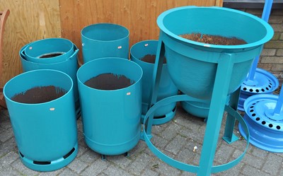 Lot 1175 - A collection of seven various painted steel re-...
