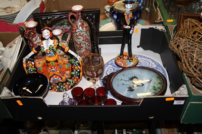 Lot 626 - A Chinese table screen, the circular glazed...