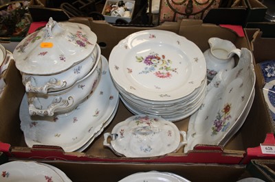 Lot 628 - A Victorian part dinner service, on a white...