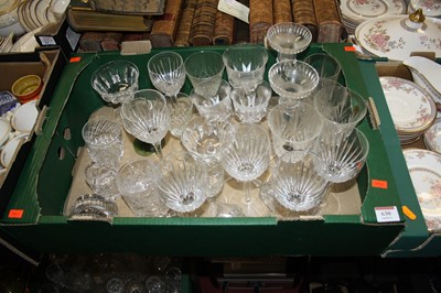 Lot 630 - A box of miscellaneous glassware, to include...