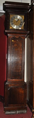 Lot 1217 - A George III provincial oak long case clock,...