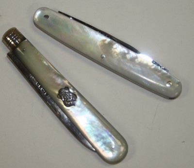 Lot 331 - A Victorian silver plated fruit knife, having...