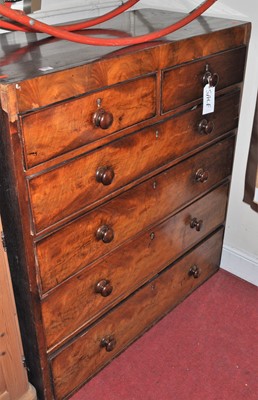 Lot 1232 - A 19th century mahogany square front chest of...