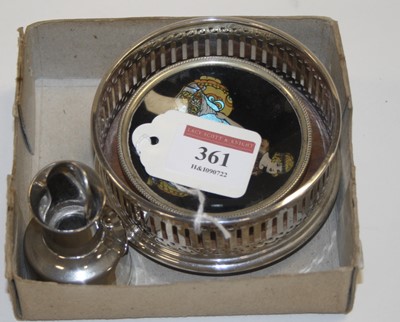 Lot 361 - An Elizabeth II pierced silver wine coaster,...