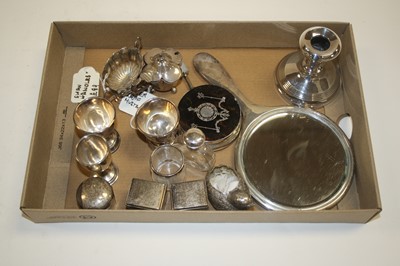 Lot 363 - A box of silverware, to include a dwarf table...