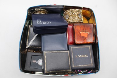 Lot 368 - A box of mixed costume jewellery, to include...