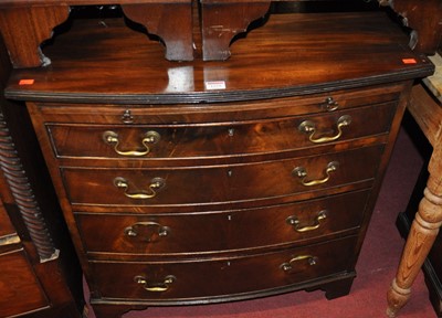 Lot 1259 - An early 20th century mahogany bowfront chest...