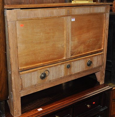 Lot 1267 - A 19th century rustic planked twin panelled...