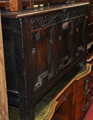 Lot 1271 - An 18th century geometric moulded oak three...