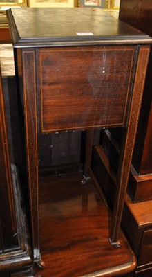 Lot 1275 - An Edwardian mahogany hinge topped sewing...