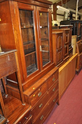 Lot 1277 - A 19th century mahogany chest of two short...