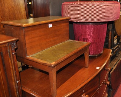 Lot 1307 - A set of 19th century mahogany two-tread...
