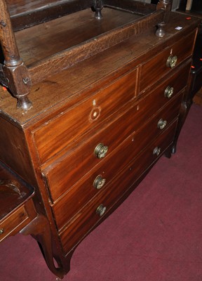 Lot 1333 - A mid-19th century mahogany squarefront chest...
