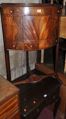 Lot 1334 - An early 19th century flame mahogany bowfront...