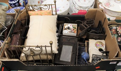Lot 645 - A box of miscellaneous dolls house furniture...