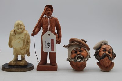 Lot 458 - A collection of Capo di Monte head and...