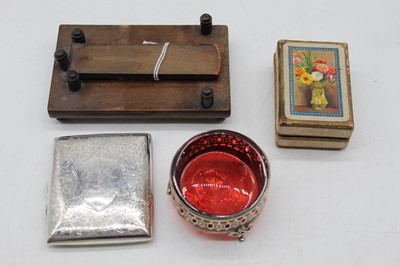 Lot 461 - Miscellaneous silver and other items, to...