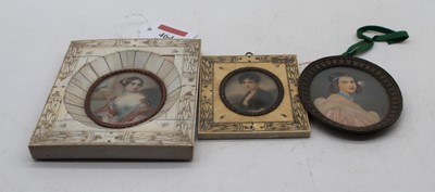 Lot 464 - An early 20th century portrait miniature of a...
