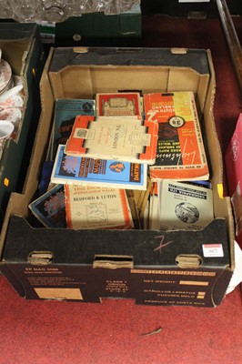 Lot 667 - A box of assorted Ordnance Survey and other...