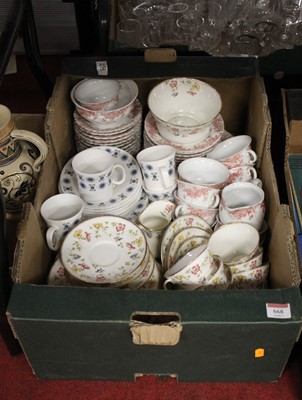 Lot 668 - A box of miscellaneous china to include St...