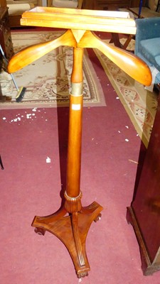 Lot 1365 - A contemporary hardwood valet stand, height 130cm