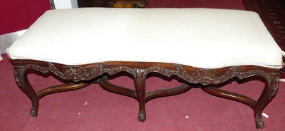 Lot 1372 - A French style floral carved mahogany framed...