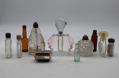 Lot 492 - Various glass scent bottles
