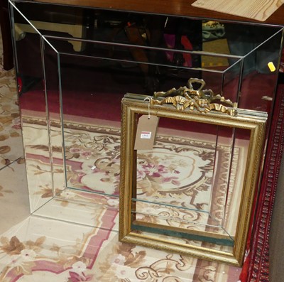 Lot 1392 - A contemporary square wall mirror, 80 x 80cm,...
