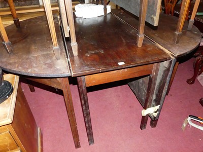 Lot 1396 - A 19th century mahogany D-end dining table,...