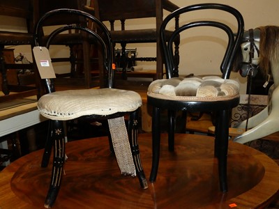 Lot 1400 - Two similar early 20th century ebonised...