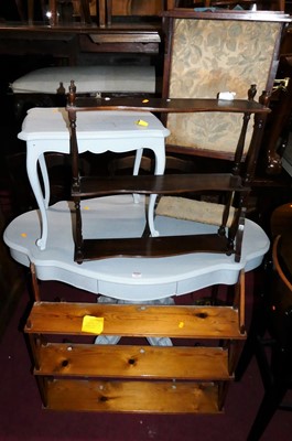 Lot 1403 - Occasional furniture to include; painted...