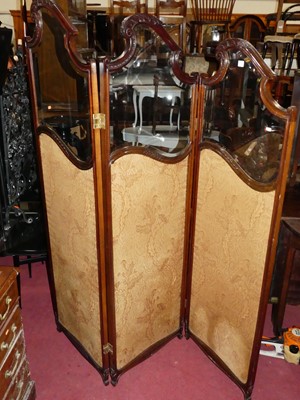 Lot 1407 - An Edwardian mahogany bevelled glass and...