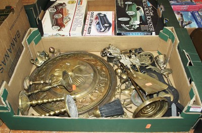 Lot 727 - Two boxes of miscellaneous items, to include a...