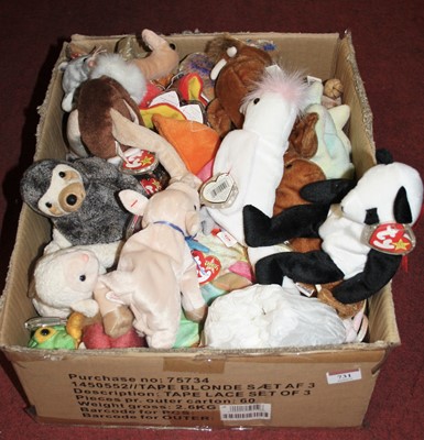 Lot 731 - Assorted loose Ty Beanie Babies, to include...