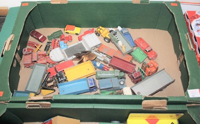 Lot 684 - Two boxes of loose and playworn diecast toy...