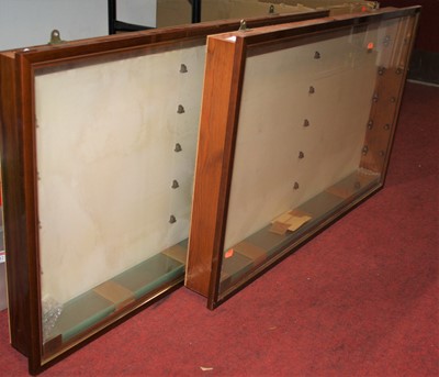 Lot 714 - Two modern wall display shelves for diecast toys