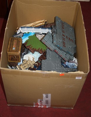 Lot 715 - A box of plastic and mythological figures and...