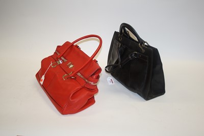 Lot 594 - A Donna Karan of New York black leather ladies...