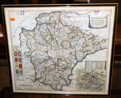 Lot 1064 - Christopher Saxton - Devonshire, corrected,...