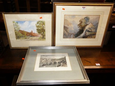 Lot 1068 - Peter Bentley - Old barns and farm, Kent,...