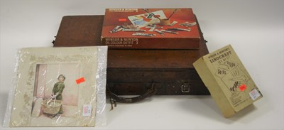 Lot 615 - A mahogany artists box and accessories to...