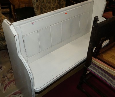Lot 1420 - An early 20th century white painted pine three-...