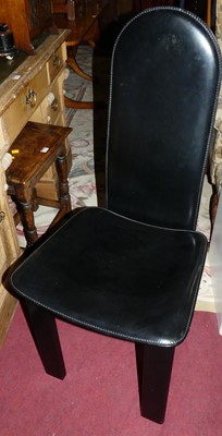 Lot 1433 - A pair of contemporary stitched black leather...