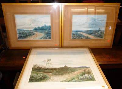 Lot 1074 - R J Day - Pair; The New Forest, watercolours,...