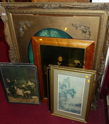 Lot 1109 - A Victorian style reverse print on glass;...