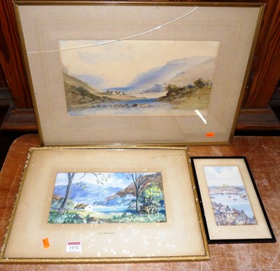 Lot 1132 - English school - St Ives, watercolour; An...