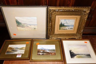 Lot 1135 - John Rowbottom - Norfolk beach, watercolour,...