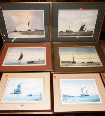 Lot 1138 - Alan Whitehead (b.1952) - Pair; Boats on the...